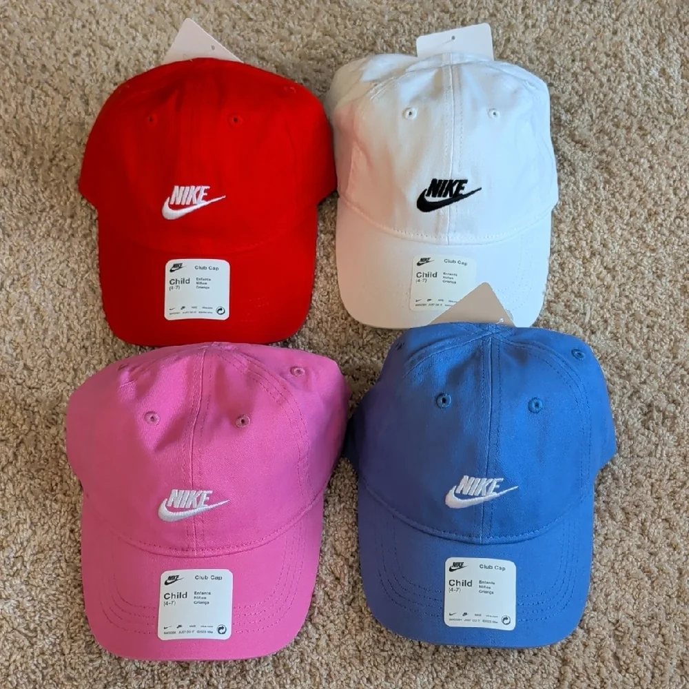 NWT Kid's/Child Youth Club Cap - White